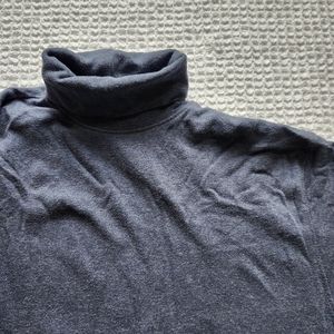 blue turtle neck